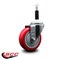 Service Caster 4'' Red Poly Wheel Swivel 7/8'' Expanding Stem Caster SCC-EX20S414-PPUB-RED-78 - alternate 3